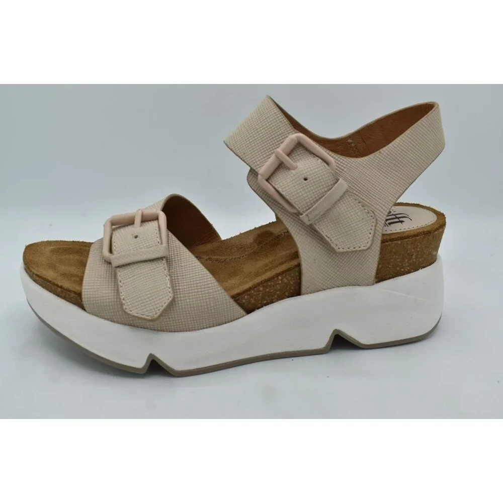 Sofft Womens‎ Size 9 Castello Tapioca Grey Leather Sporty Sandals Shoes